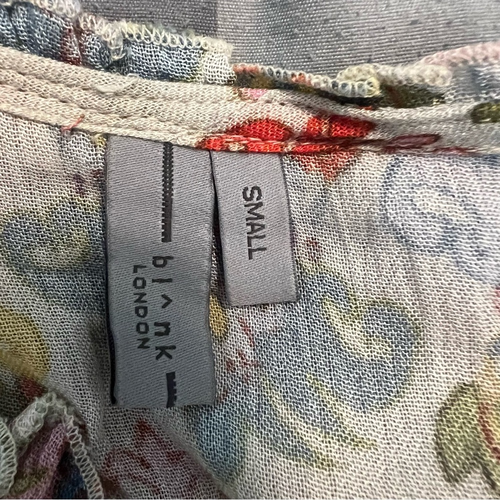 Anthropologie Bl^NK London Lucia Floral Tunic Dress Blouse Size Small - Picture 7 of 13